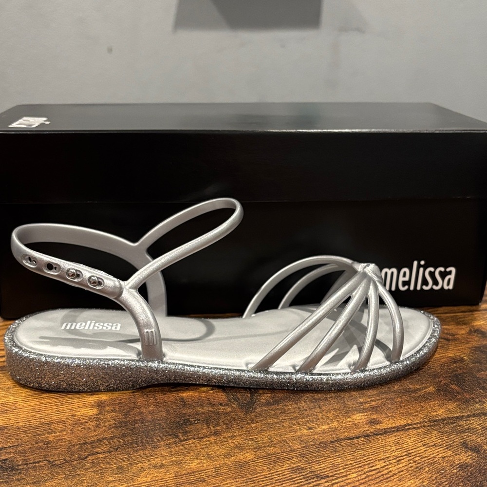 Melissa Silver Women’s Sandals-size 6